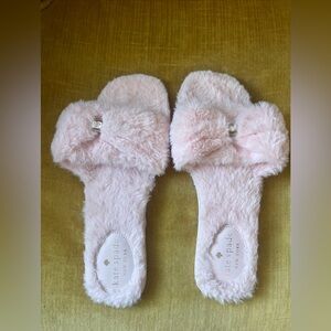 Kate Spade Sandy Pink Fluffy Faux Fur Slipper Sandals Size 8 NWOT